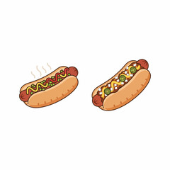 Delicious Hotdog in a Fresh Bun with Tasty Toppings
