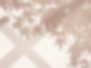 窓と木の影が壁に映る背景素材