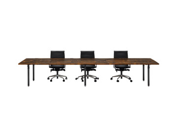 Office meeting setup isolated on transparent background