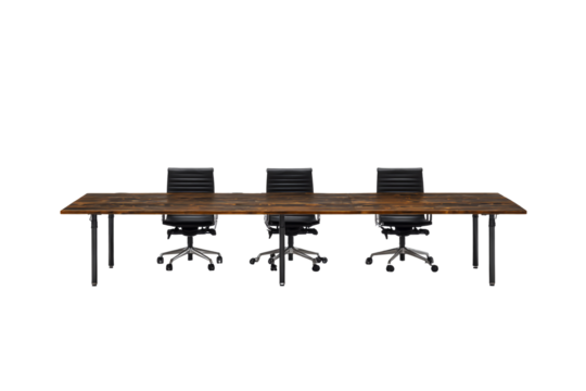 Office meeting setup isolated on transparent background