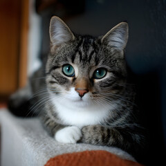 Fototapeta premium cat on the floor