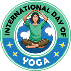 Illustration of International day of yoga