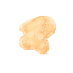 Soft Yellow Watercolor Blob with Transparent Background