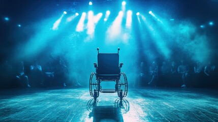 Wheelchair on Stage with Audience