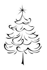 small Christmas tree with a star on top