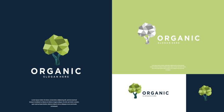 green tree logo, symbol of environmental awareness, eco-friendly, vector graphic design - Powered by Adobe