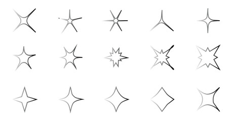 Star Sparkle Set | Modern Shining Vector Icons 2025 | Abstract Glow Star Design 
Description A collection of modern shining star vector icons with elegant outlines. Perfect for holiday designs, celebr