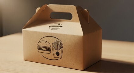 American Kraft Paper Takeout Box