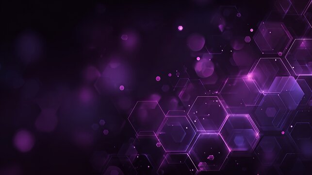 Stunning purple hexagon pattern offers modern tech aesthetic for creative projects and futuristic designs, enhancing visuals with elegant glowing lines