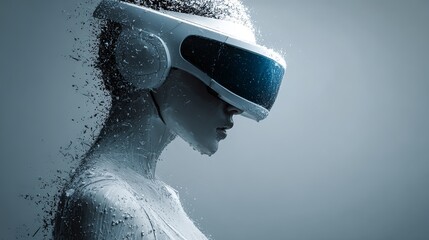 Experience a stunning digital transformation with VR headset technology for futuristic gaming and virtual exploration in immersive environments