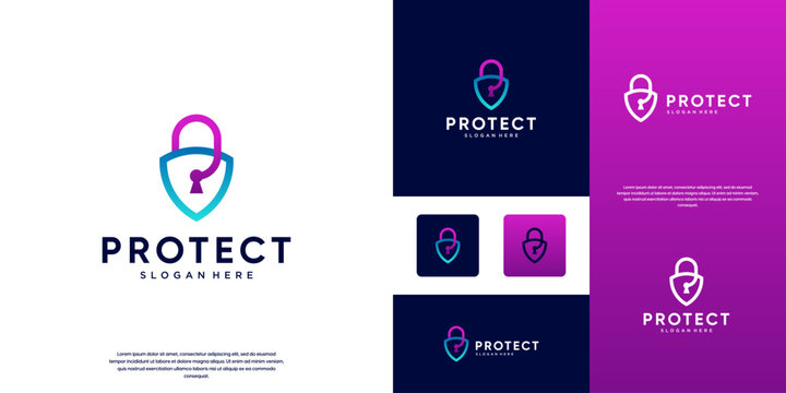 digital connection network security logo, smart technology, protection services, database, graphic design illustration. - Powered by Adobe