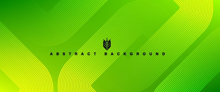 abstract green background design. modern green desain with ractangle line element.