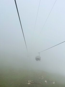 Foggy Ride on Stoos Bahn