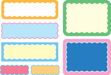 おしゃれなうねうねデザインのタイトル装飾パーツセット