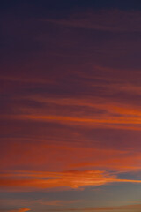 Obraz premium Colourful sunset clouds ,winter time