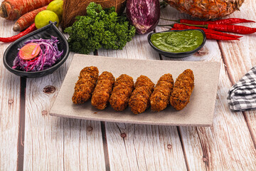 Indian minced meat kebab kofta