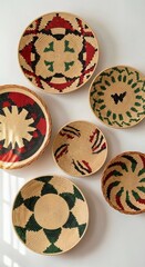 easter eggs in a basket, Handwoven African Wall Baskets – Boho Wicker Decor for Home & Interior Design