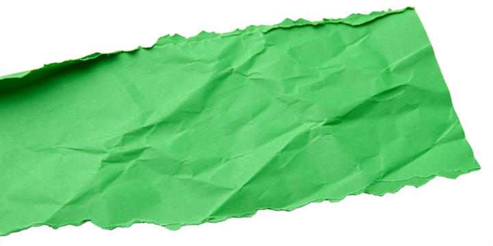 green torn paper