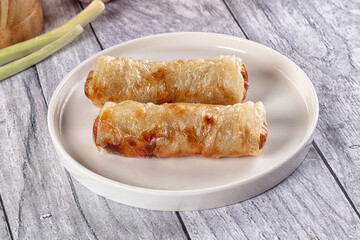 Vietnamese traditional nem roll with meat