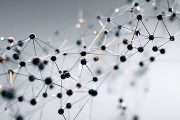 Abstract interconnected network representing data flow and technology