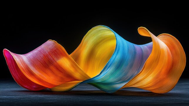 Vibrant, swirling, abstract art piece