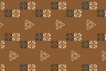 Elegant blend of heritage African motifs and geometric artistry in muted terracotta and gold for seamless cultural patterns.