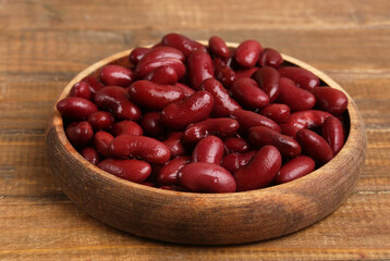 red beans in an empty bowl