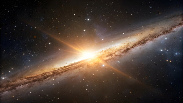 Cosmic Symphony A Glimpse into the Heart of a Galaxy, Sparkling with Stellar Brilliance