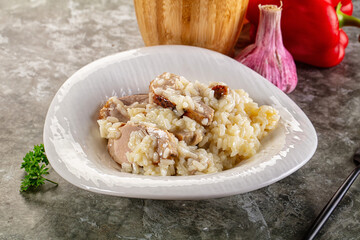 Risotto woth fried duck breast