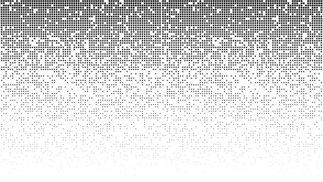 Black Pixelated Gradient on White Background abstract