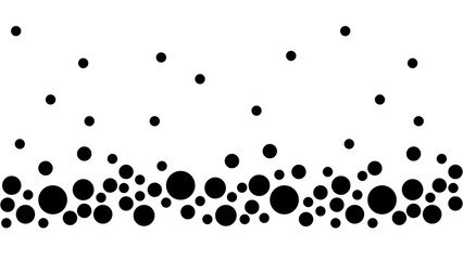 Black Dots and Circles Forming a Ground Line white