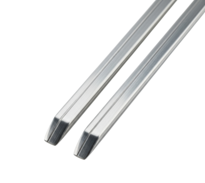 Metal chopsticks kitchen product minimalist isolated on transparent background