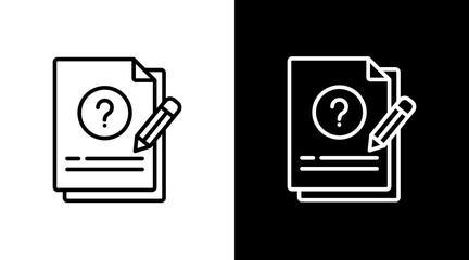 Question White Icon Set Design