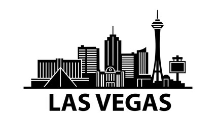 Las Vegas Skyline Silhouette for Cityscape Designs
