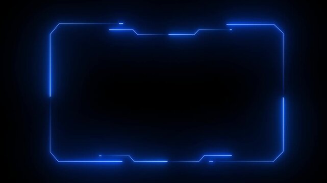 Hud frames dark blue user interface elements design modern technology futuristic control panel screen digital hologram. abstract tech sci fi hologram frame template design on black background.