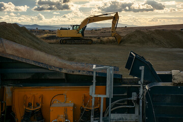 Heavy machinery for the construction