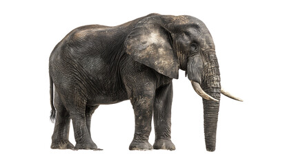 African elephant on transparent background