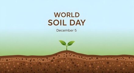 Celebrate World Soil Day December 5th and appreciate the importance of healthy soil for a thriving planet with this hopeful, growing plant illustration