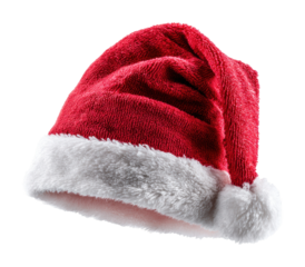 Festive holiday action santa hat home isolated on transparent background
