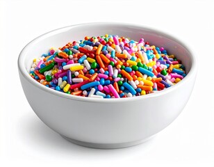 Assorted Rainbow Cake Sprinkles in Bowl