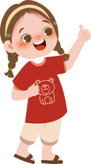 little girl with thumbs up