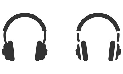 Headphones icon isolated on a white background vector illustration