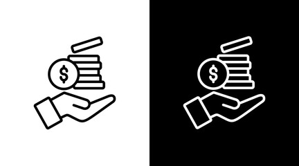 Loan White Icon Set Design