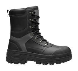 Exploring durable work boots for adventures nature isolated on transparent background