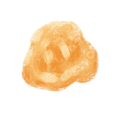 Soft Orange Watercolor Blob with Transparent Background