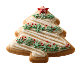 Christmas cookie decoration holiday kitchen food festive atmosphere isolated on transparent background
