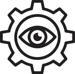 Gear with an eye symbol for vision and industry © Emran Hossain