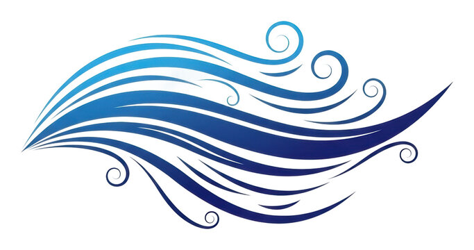 Dynamic wind patterns in nature abstract digital design isolated on transparent background