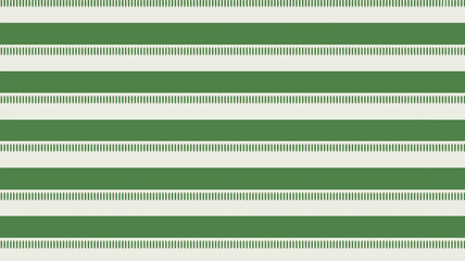 A repeating pattern of green and white stripes with small vertical lines between each of the solid stripes