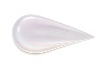 Cosmetic cream swatch, white gel texture on transparent background, beauty skincare serum balm concept